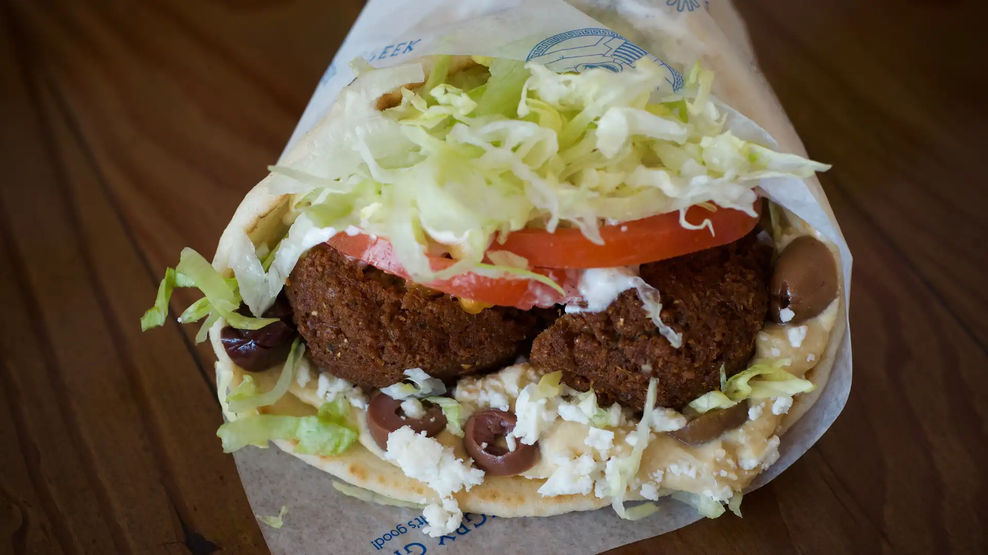 Order Veggie Pita food online from The Hungry Greek store, Hot Springs on bringmethat.com