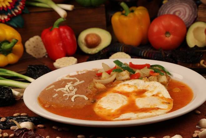 Order Huevos Rancheros food online from La Choza Mexican & Seafood Restaurant store, City of Industry on bringmethat.com