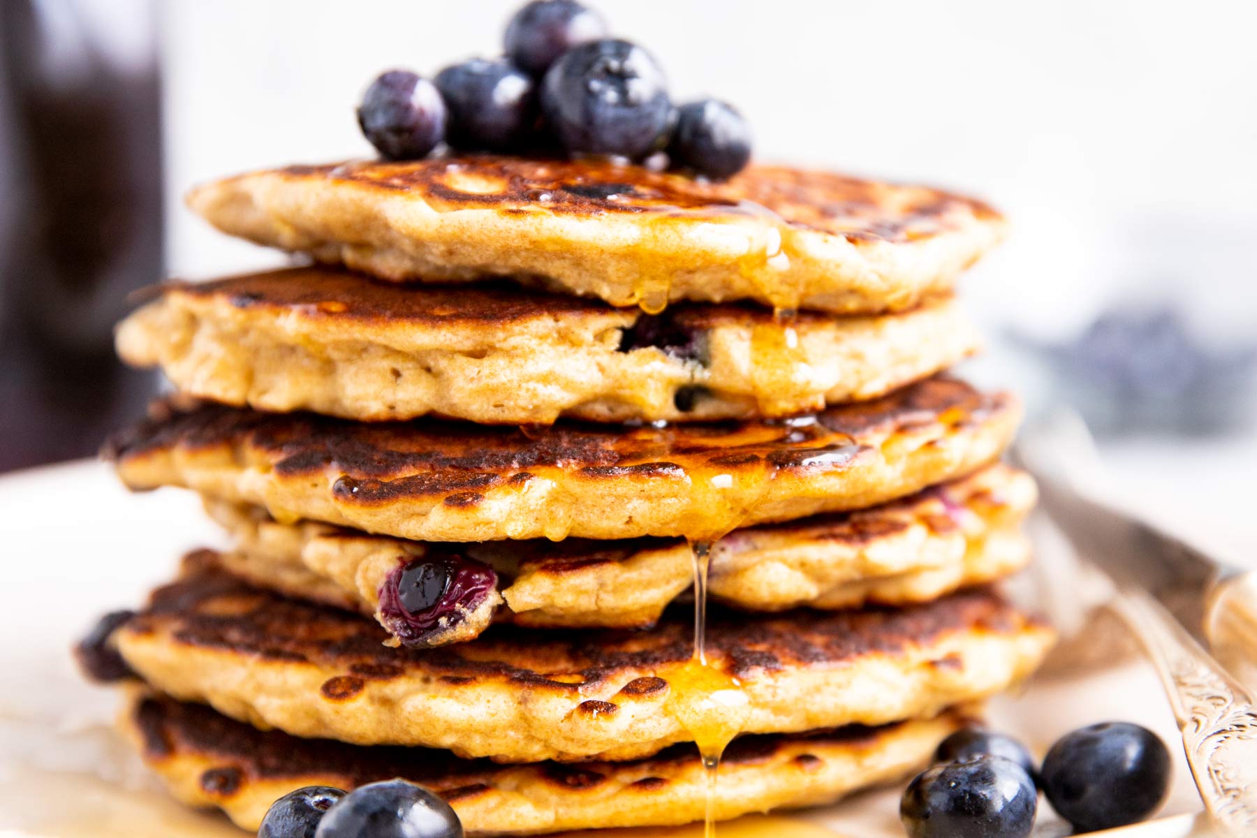 Order Blueberry Stuffed Pancakes food online from Jackson Hole store, Englewood on bringmethat.com