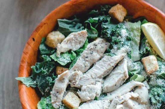 Order kale caesar salad food online from Eat Real Cafe store, Valencia on bringmethat.com