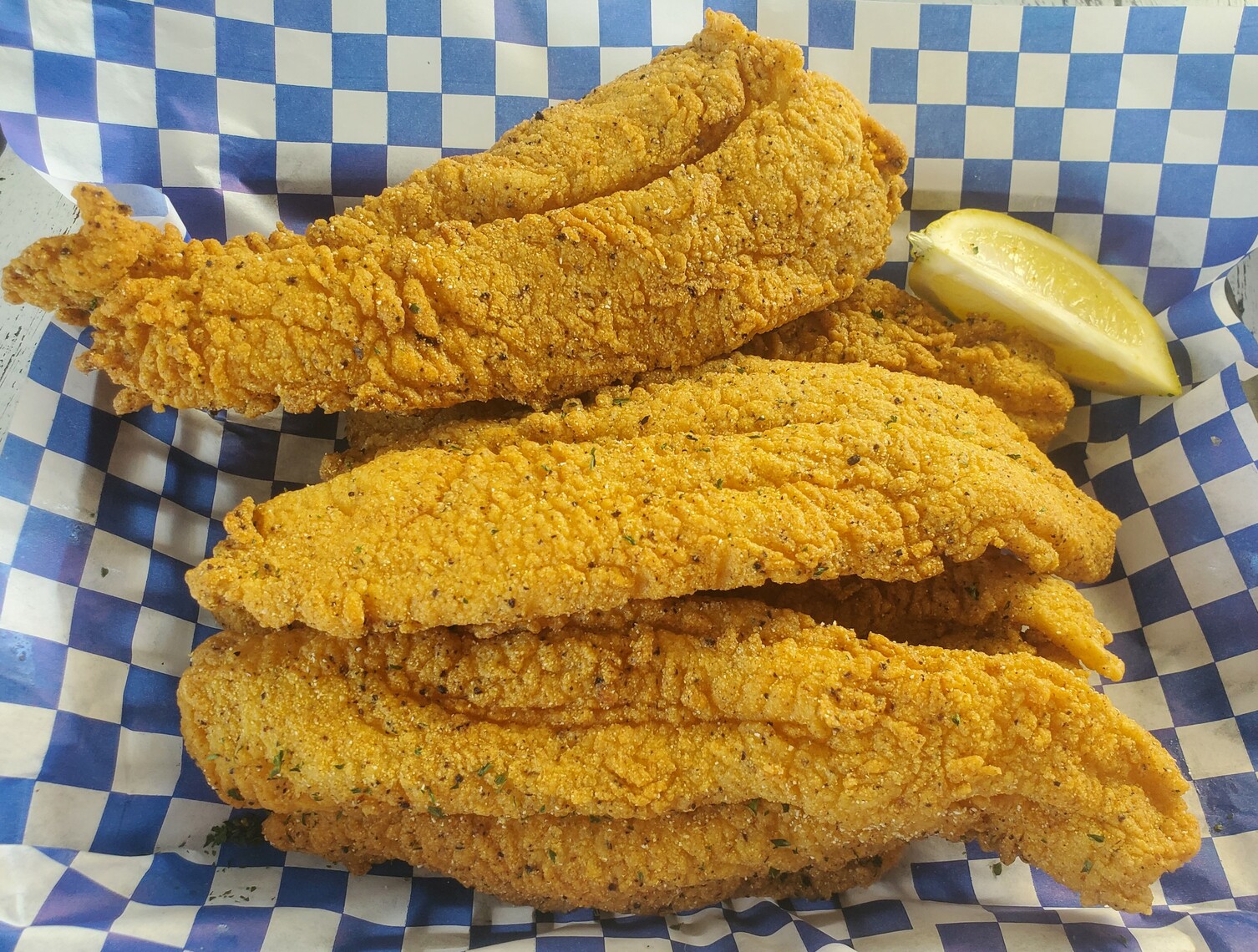 Order 10 Pc. Fish Meal food online from The Station Seafood Co. store, Houston on bringmethat.com