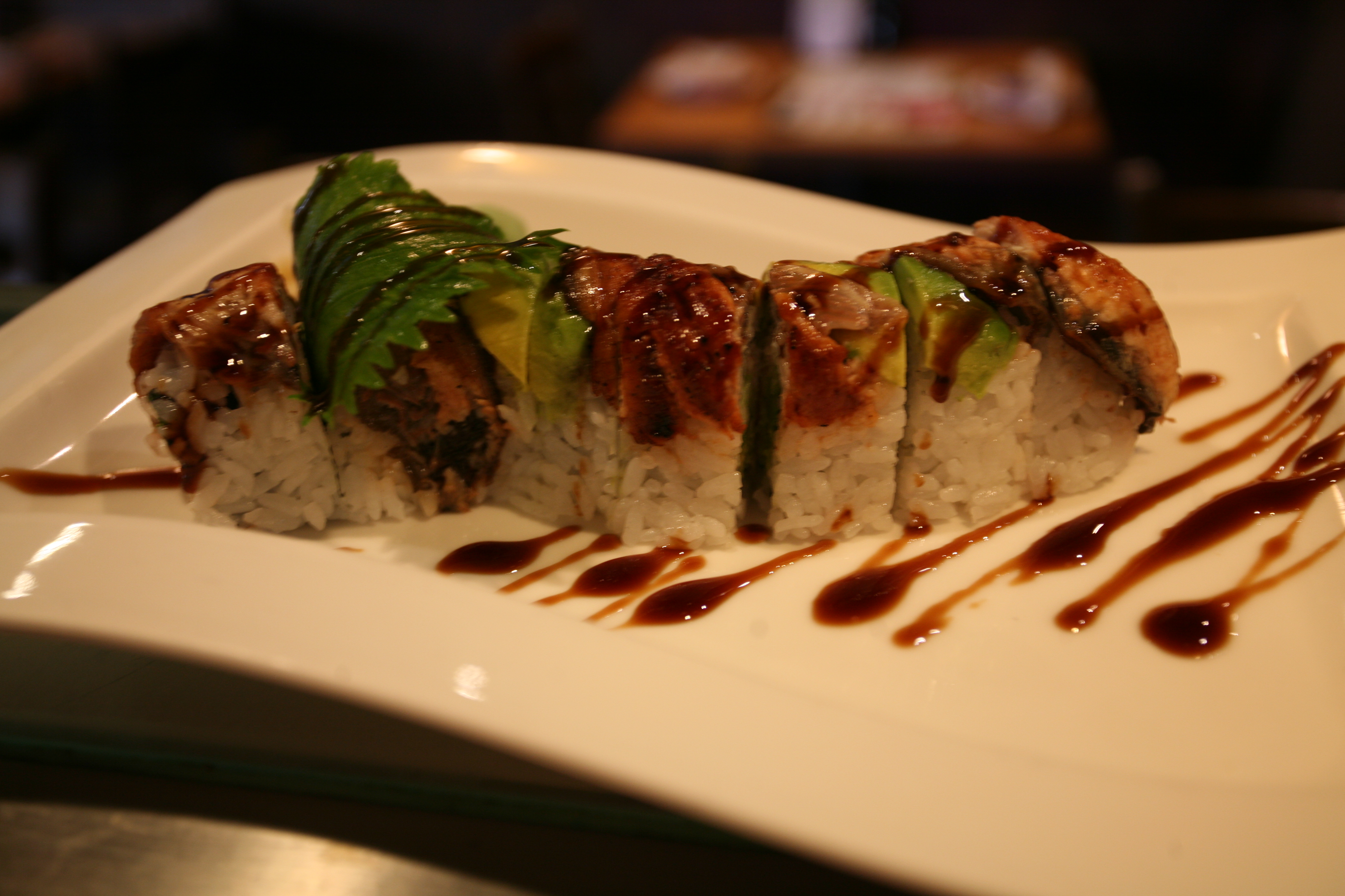 Order Dragon Roll food online from Kiku Sushi store, Los Angeles on bringmethat.com