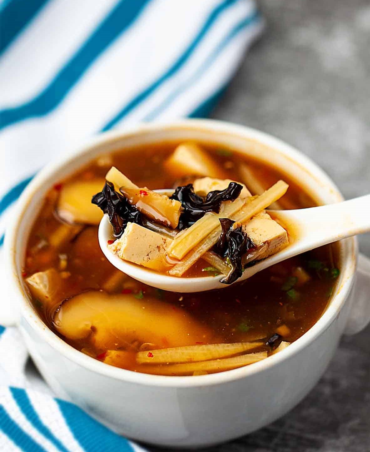 Order 30. Hot and Sour Soup food online from Profit Chinese Restaurant Ii store, New York on bringmethat.com