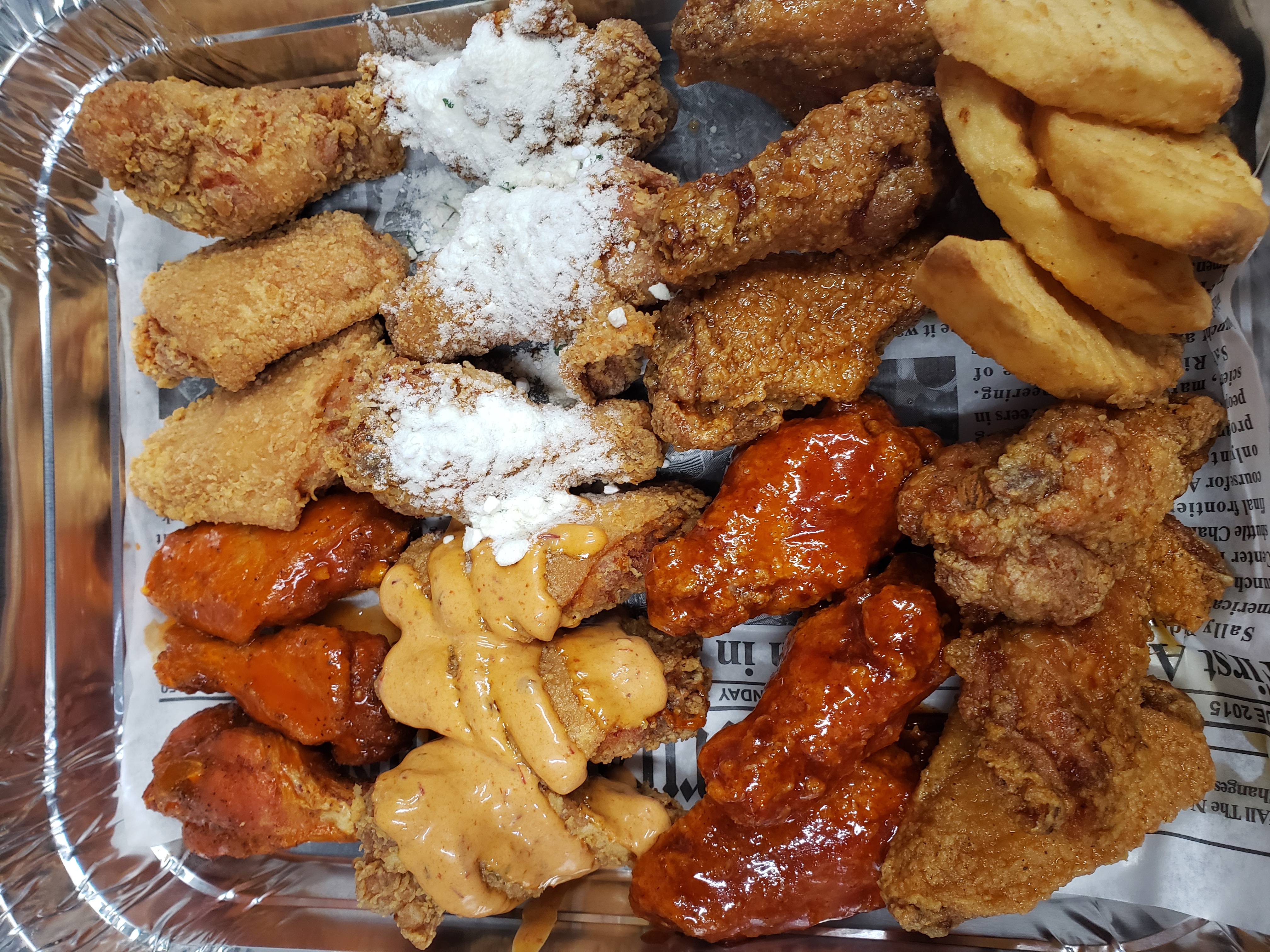 Order Wing Party Platter  food online from Kokio store, Oakland Gardens on bringmethat.com
