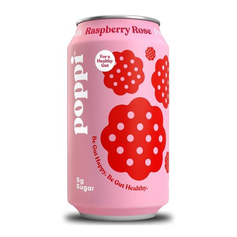 Order Poppi (Raspberry Rose) Sparkling Prebiotic Soda food online from Playa Bowls store, New York on bringmethat.com