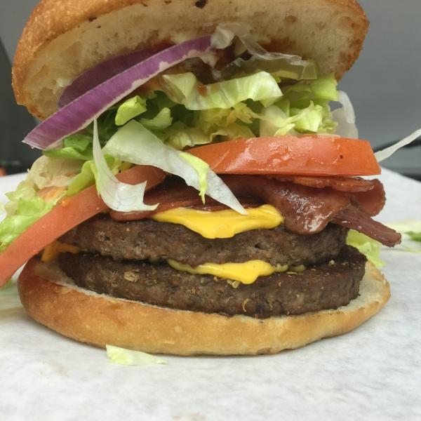 Order WTF 1/3 lb Double CheeseBurger food online from Maryln's Fish & Chips store, Phoenix on bringmethat.com