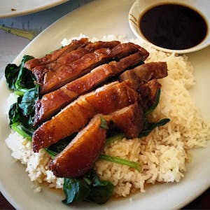 Order Roasted Duck over Rice - Lunch food online from Sabuy Sabuy II store, Berkeley on bringmethat.com