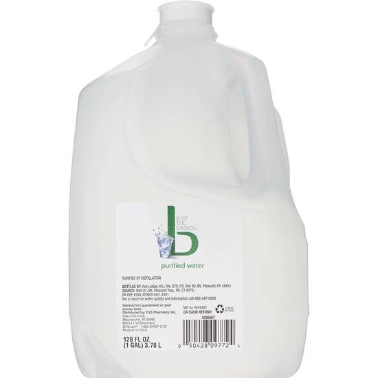 Order Just The Basics Purified Water, 128 OZ food online from CVS store, ORANGEBURG on bringmethat.com
