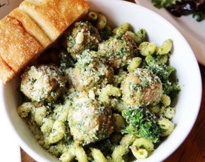 Order Cavatappi Chicken Pesto food online from The Meatball Shop - Hell's Kitchen store, New York on bringmethat.com