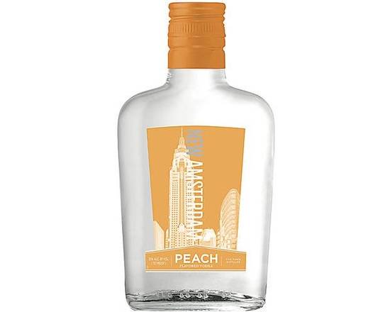 Order New Amsterdam Peach, 200mL bottle (40% ABV)  food online from Moby Liquor store, Los Angeles on bringmethat.com
