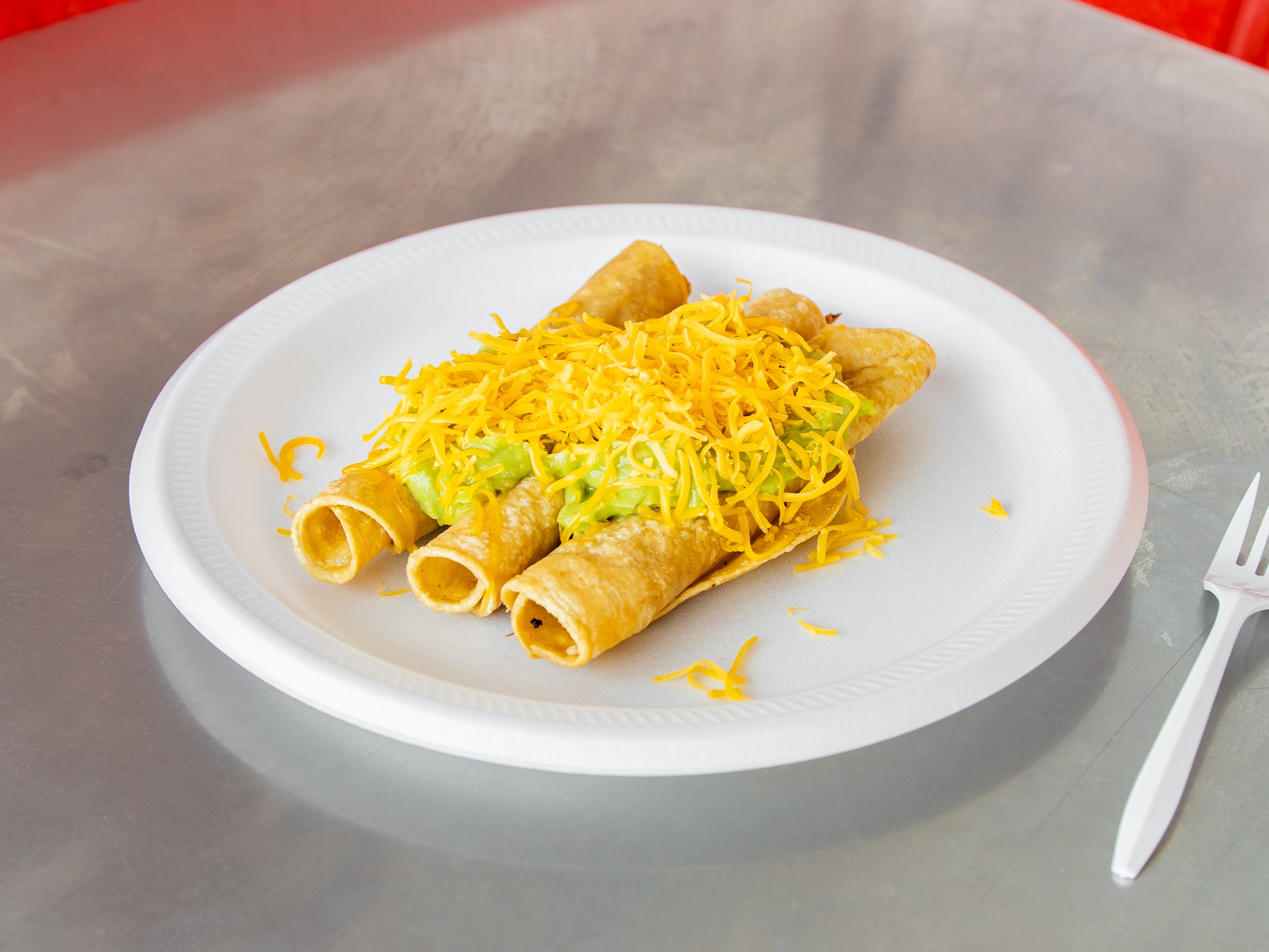 Order 3 Rolled Taquitos food online from Alfredo's Mexican Food store, Baldwin Park on bringmethat.com