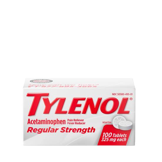 Order Tylenol Pain Reliever/Fever Reducer Tablets 325 mg (100 ct) food online from Rite Aid store, DUBOIS on bringmethat.com
