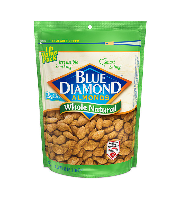 Order Blue Diamond Almonds, Whole Natural - 16 oz food online from Rite Aid store, MILLER PLACE on bringmethat.com