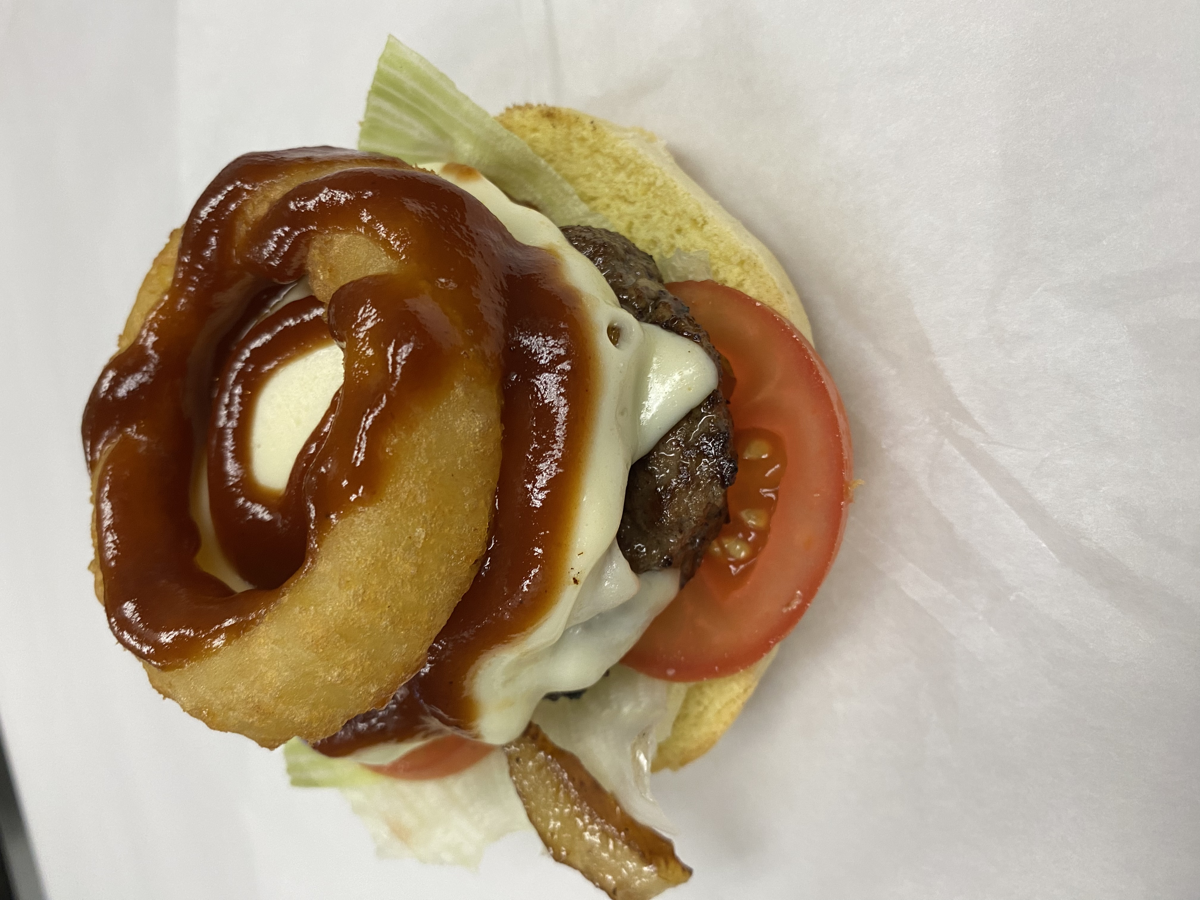 Order Texas Burger food online from Mr Wings Pizza & Grill store, Philadelphia on bringmethat.com
