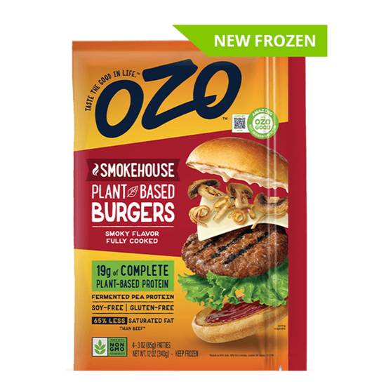Order OZO Foods Plant-Based Smokehouse Burgers 4ct food online from Everyday Needs By Gopuff store, Littleton on bringmethat.com