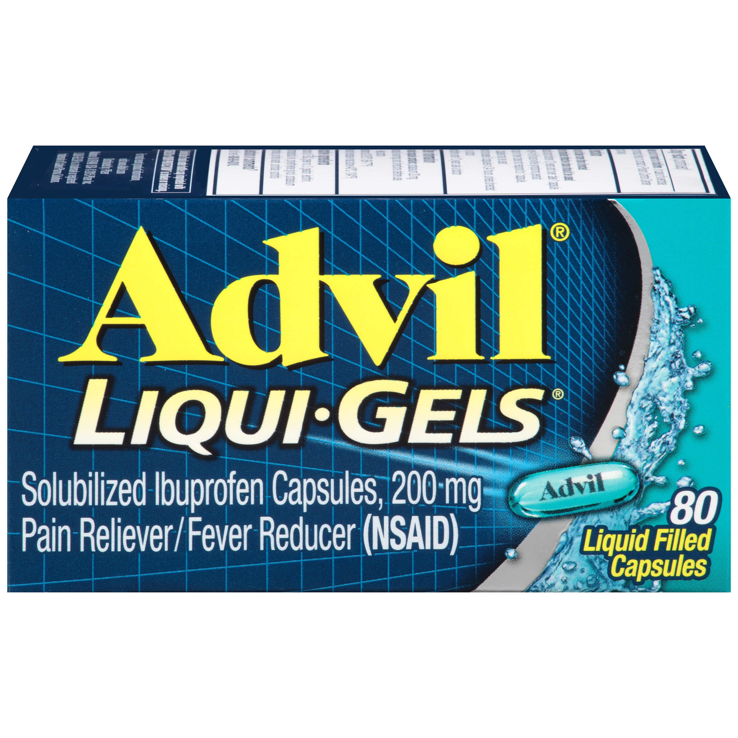 Order Advil Liqui-Gels Pain Reliever/Fever Reducer Capsules - 200mg, 80 ct food online from Rite Aid store, CORNING on bringmethat.com