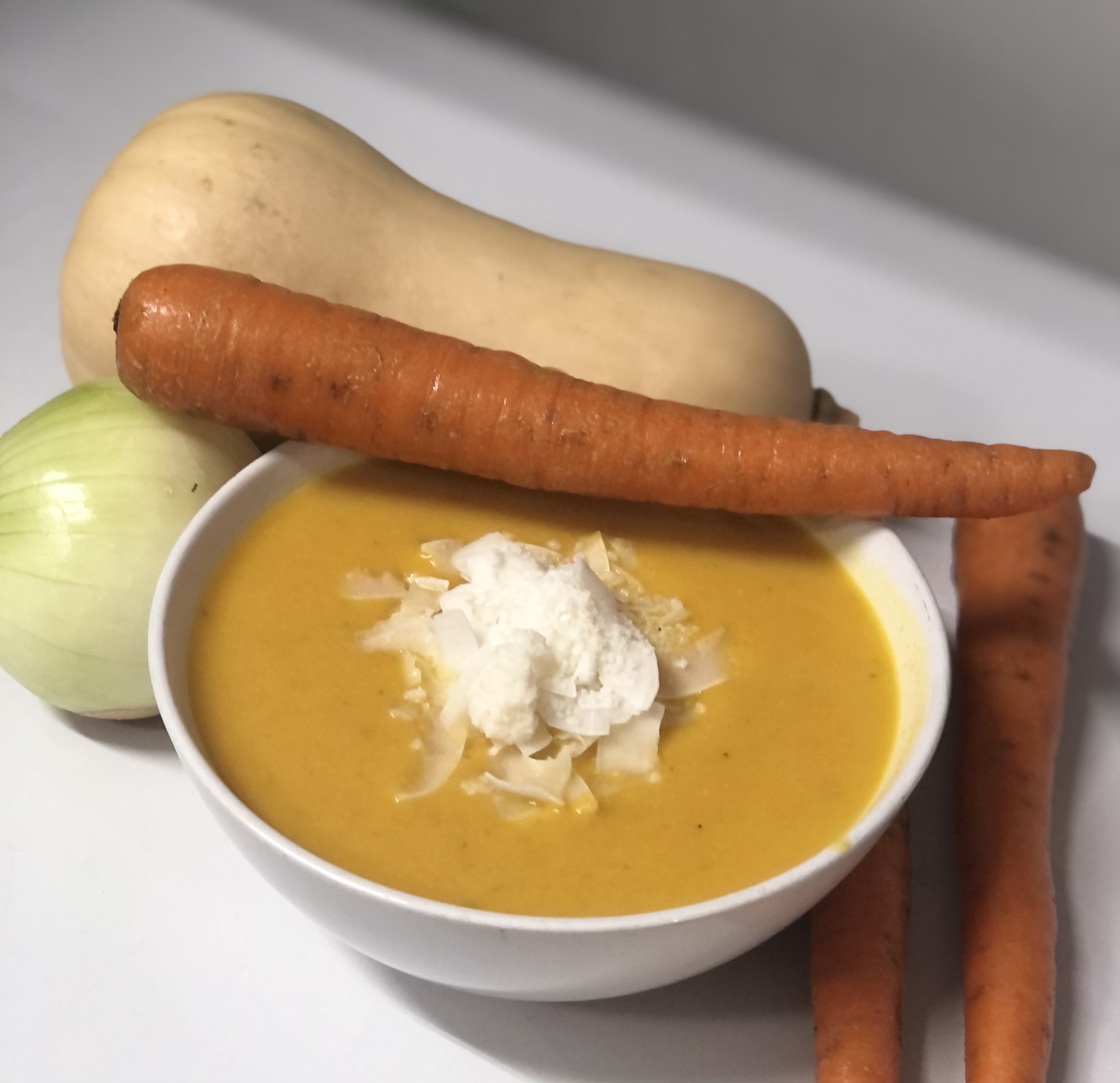 Order COCONUT SQUASH SOUP food online from Vitality Juicery store, Dublin on bringmethat.com