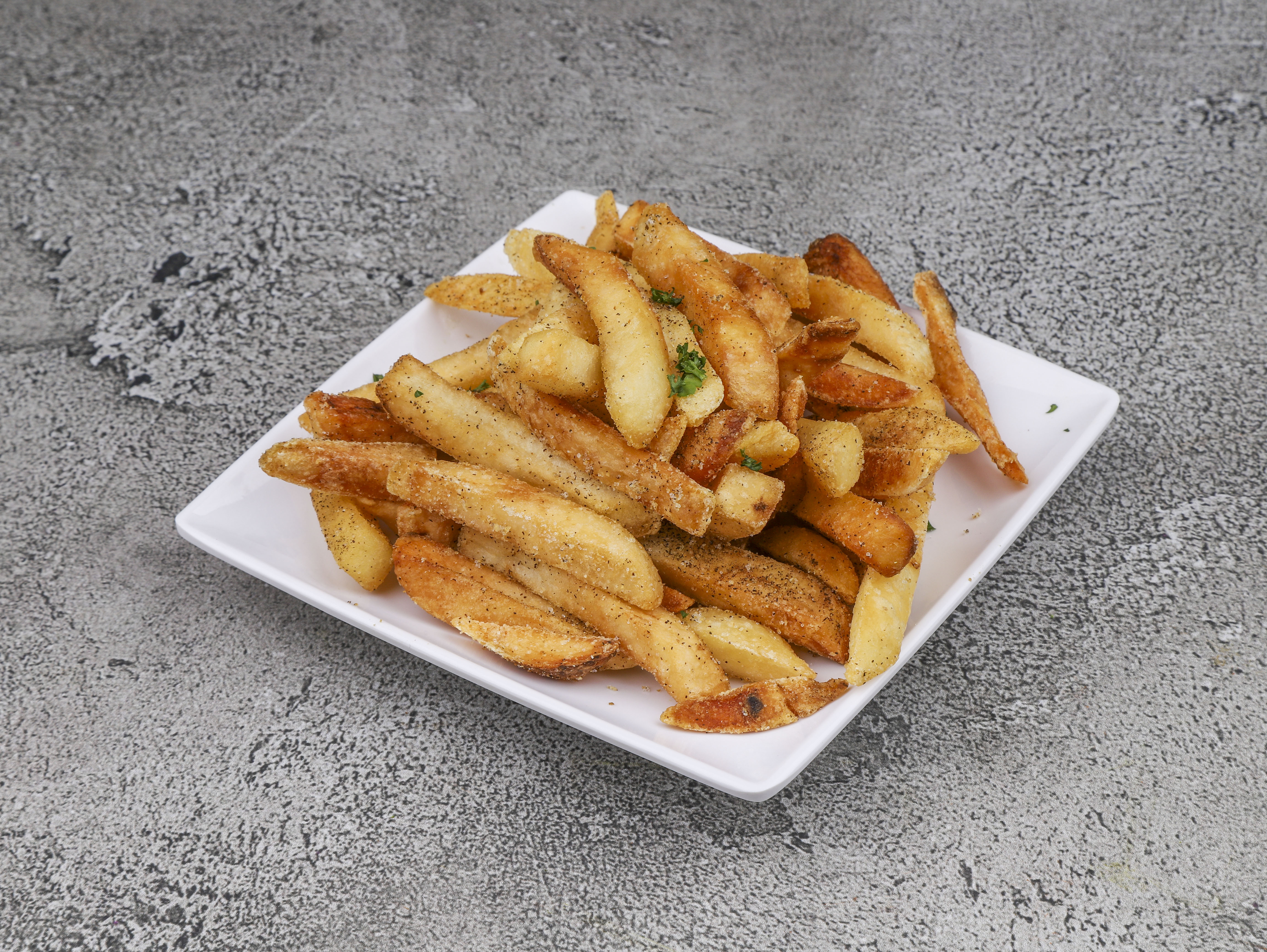 Order Seasoned French Fries food online from International Delights store, Durham on bringmethat.com