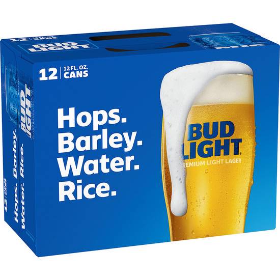 Order Bud Light, 12pk-12oz can beer (4.2% ABV) food online from Home-Gating Essentials store, Bolingbrook on bringmethat.com