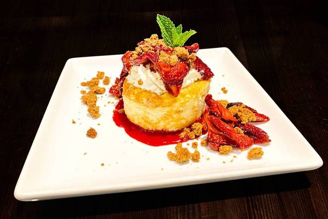 Order Strawberries & Cream Cheesecake food online from Daily Grill store, Houston on bringmethat.com