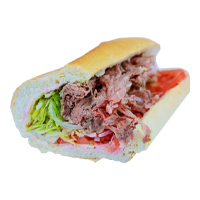 Order Roast Beef and Cheese Sandwich food online from Berkot Super Foods store, Peotone on bringmethat.com