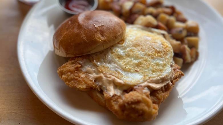 Order The Chicken or the Egg Sandwich food online from Yolk Marina City store, Chicago on bringmethat.com