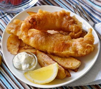 Order Fish and Chips food online from Cybelles Pizza Restaurants store, Daly City on bringmethat.com