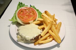 Order CHEESEBURGER W/ LETTUCE, TOMATO AND ONIONS food online from Millers Country Kitchen store, Middletown on bringmethat.com