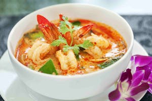 Order Tom Yum (Spicy Soup) Shrimp (Cup) food online from Nine Elephants store, Corning on bringmethat.com