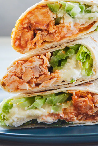 Order Go Blue! Cheese Buffalo Wrap food online from Java Jay store, Omaha on bringmethat.com