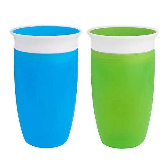 Order Munchkin® Miracle®360º 2-Pack 10 oz. Sippy Cups in Green/Blue food online from Bed Bath & Beyond store, Lancaster on bringmethat.com