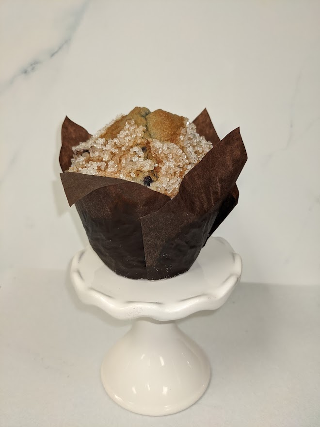 Order Blueberry Muffin food online from Morkes Chocolate store, Huntley on bringmethat.com