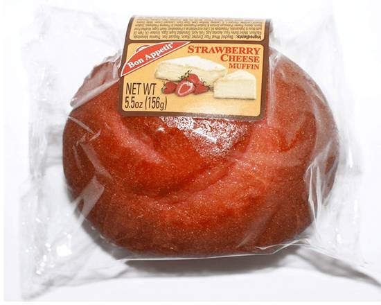 Order Bon Appetit Strawberry Cheese Muffin 5oz food online from Extra Mile 2001 store, Cypress on bringmethat.com