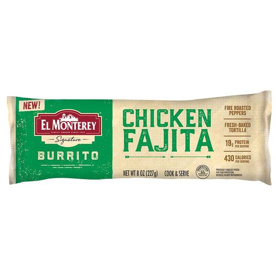 Order El Monterey Chicken Fajita Burrito food online from Exxon Food Mart store, Port Huron on bringmethat.com