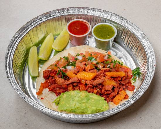 Order Al Pastor Taco food online from Rancherito's Mexican Food store, Taylorsville on bringmethat.com