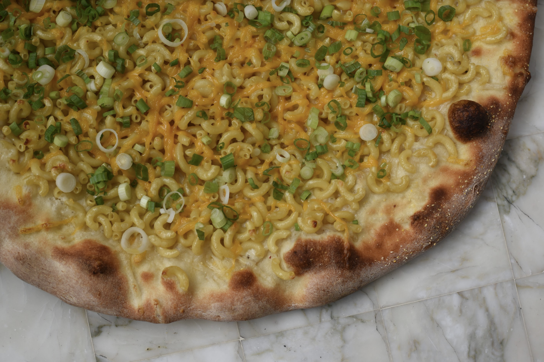 Order The Vegan Mac food online from Dimo's Pizza store, Chicago on bringmethat.com