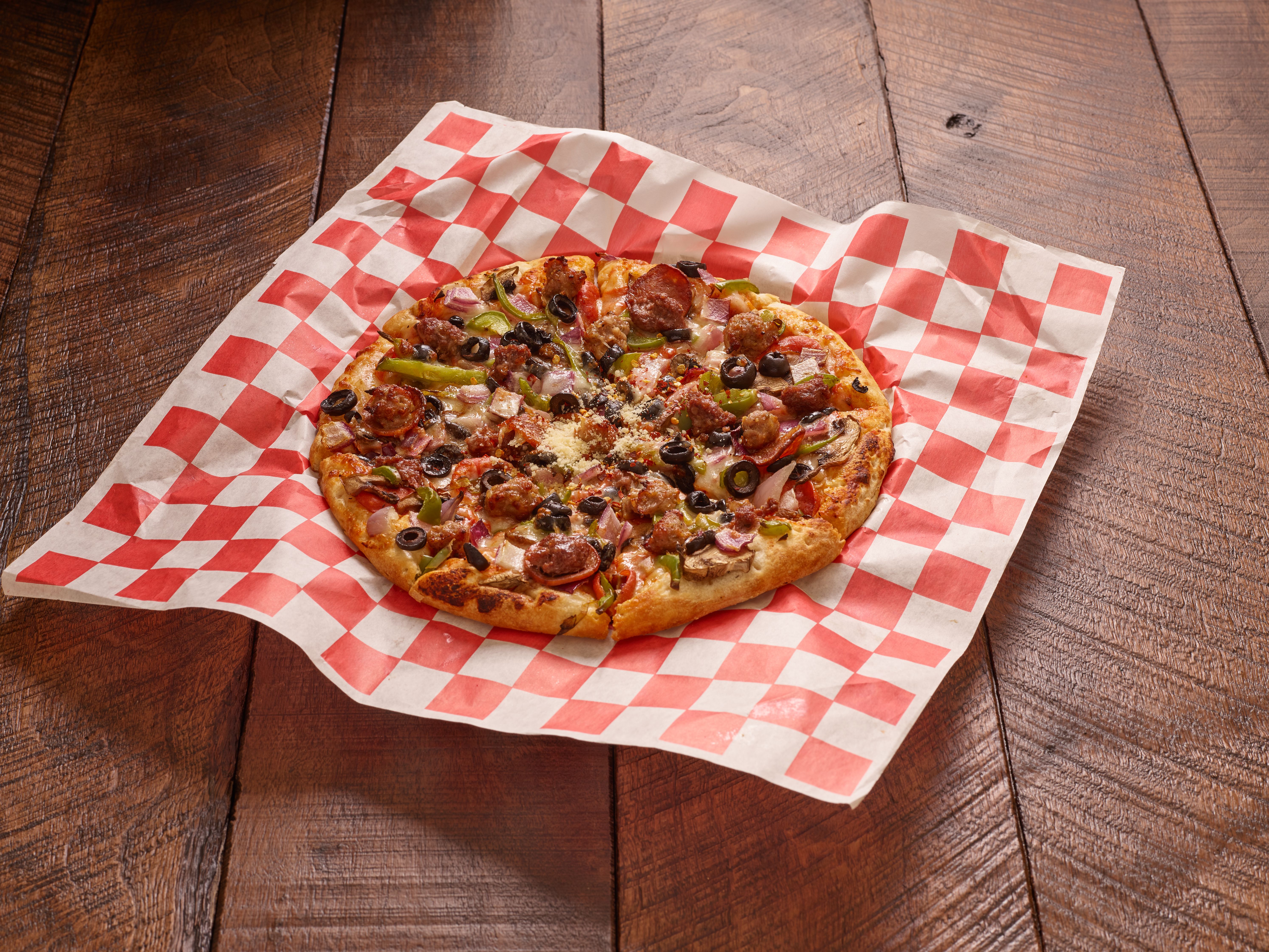 Order Jack's Combination Pizza food online from Epic Pizza store, Modesto on bringmethat.com