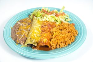 Order ENCHILADA PLATE food online from Burrito Express store, Roswell on bringmethat.com