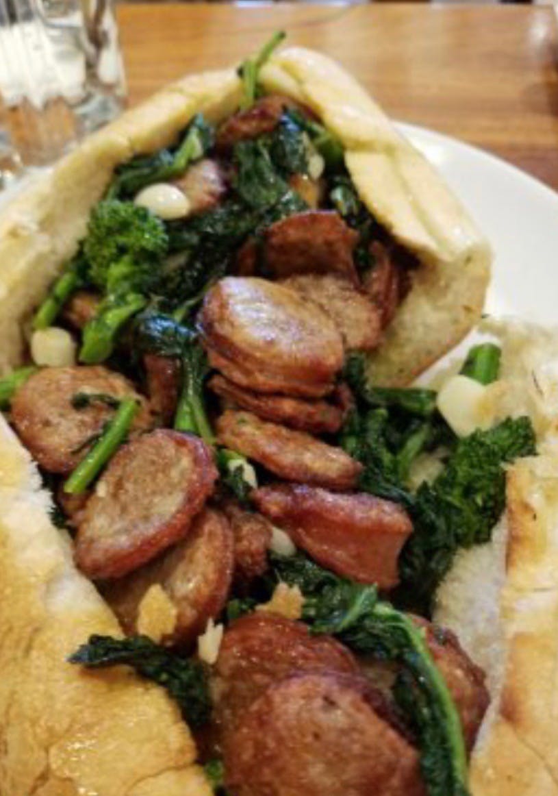 Order Sausage & Broccoli Rabe Sandwich - 10" food online from Il Forno store, Branchburg on bringmethat.com