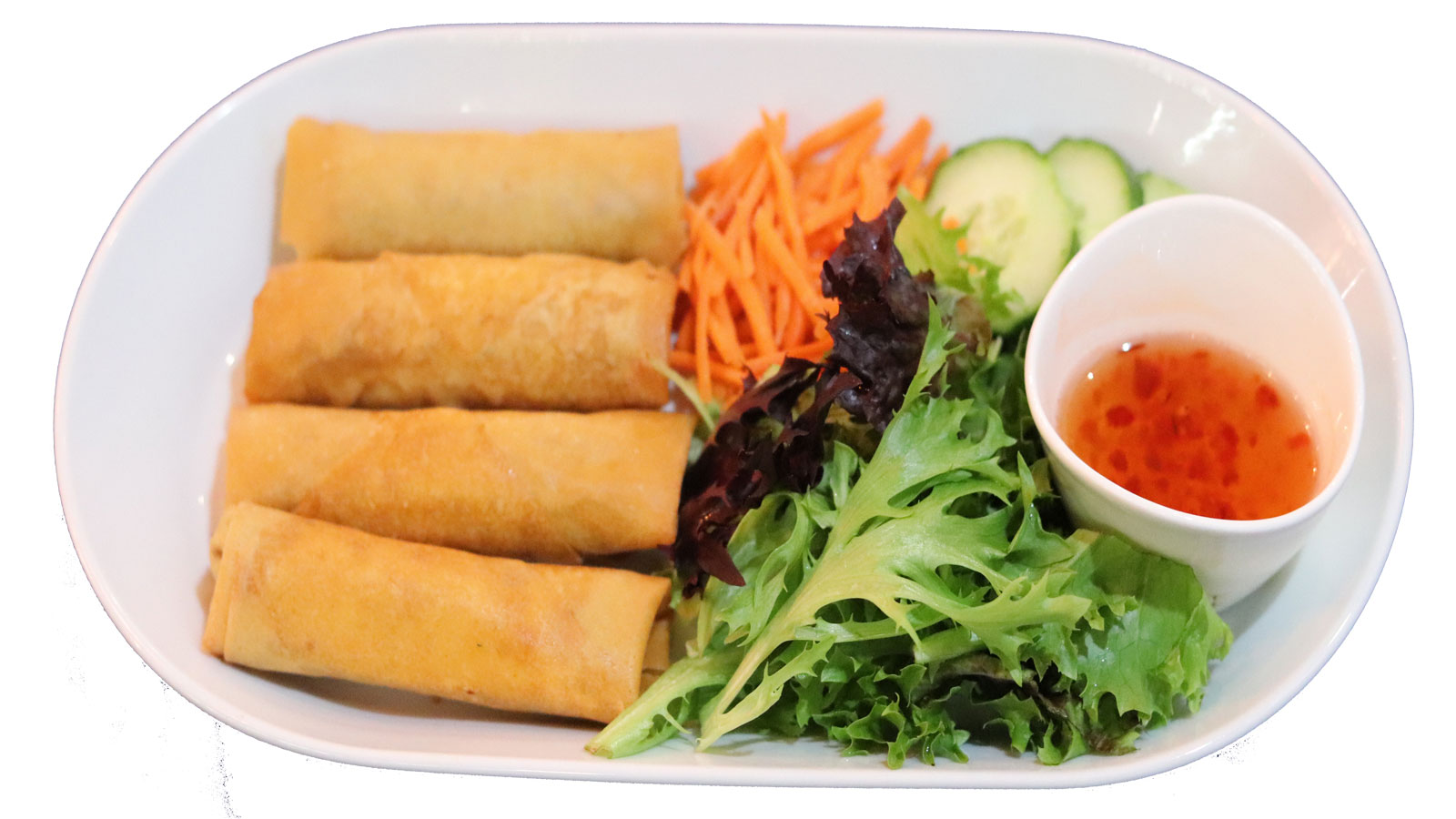 Order 4 Piece Egg Rolls food online from Pho Fresh Alley & Boba Tea store, Tempe on bringmethat.com