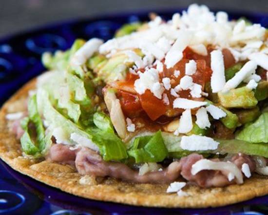 Order Veggie Tostada food online from Jalapenos Mexican Food store, Orland Park on bringmethat.com