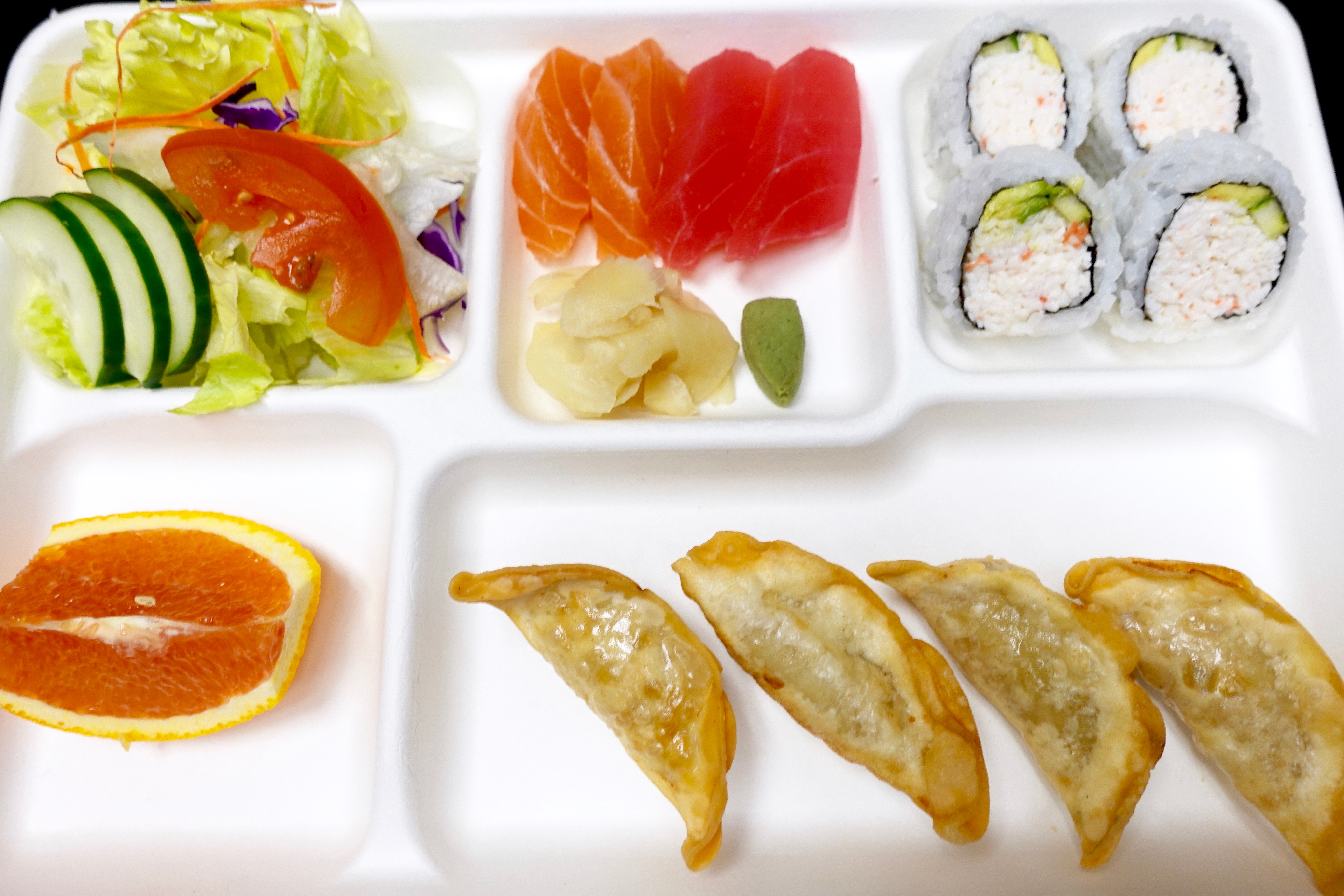 Order Sashimi and Gyoza Bento food online from Sushi Q store, Los Angeles on bringmethat.com