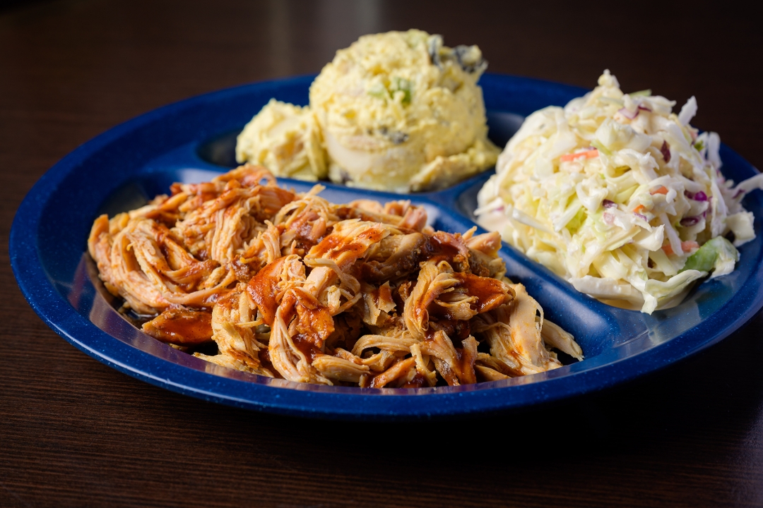 Order Pulled Chicken Plate food online from Blue Rock BBQ store, San Jose on bringmethat.com