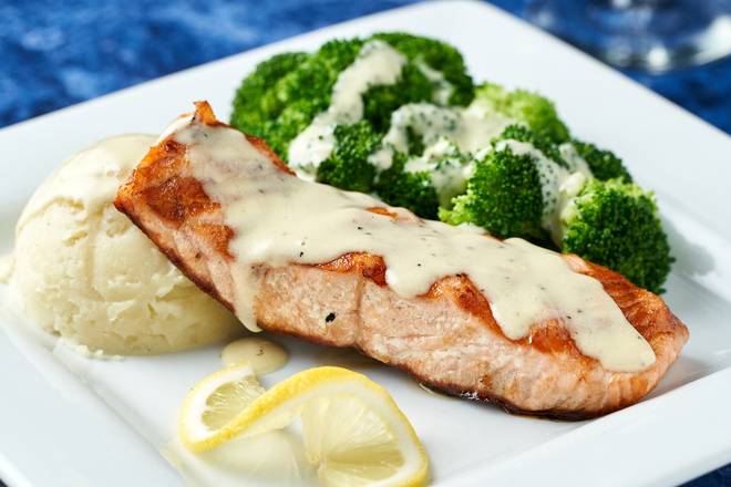 Order Grilled Salmon food online from Blu Burger Grille store, Scottsdale on bringmethat.com