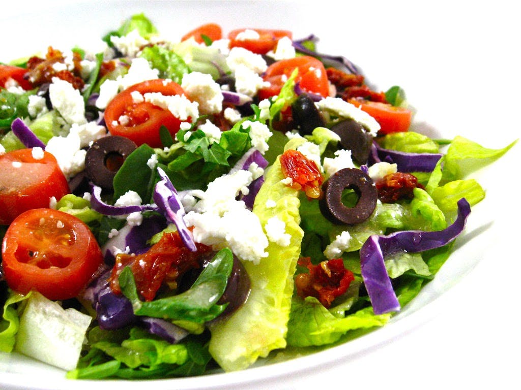 Order Greek Salad - Salad food online from Titan Pizza Plus store, Marion on bringmethat.com