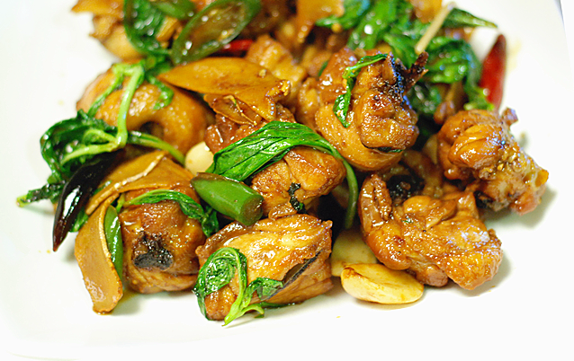 Order Spicy Chicken with Basil 三杯雞 food online from 101 Taiwanese store, Reno on bringmethat.com