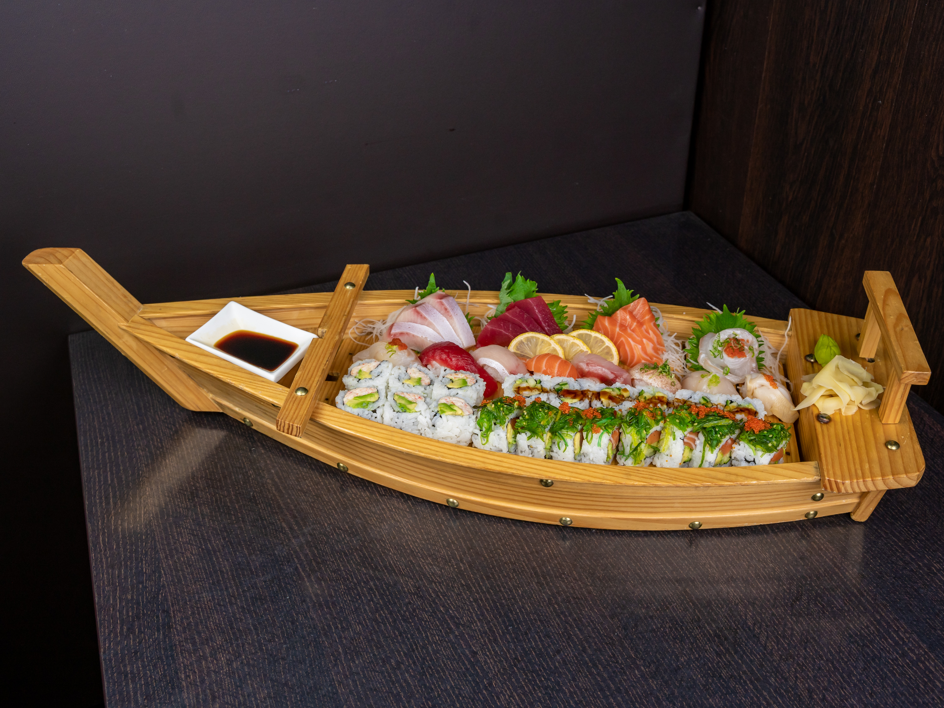Order Lover Boat Special food online from Aji Ichi Japanese Restaurant store, San Bruno on bringmethat.com