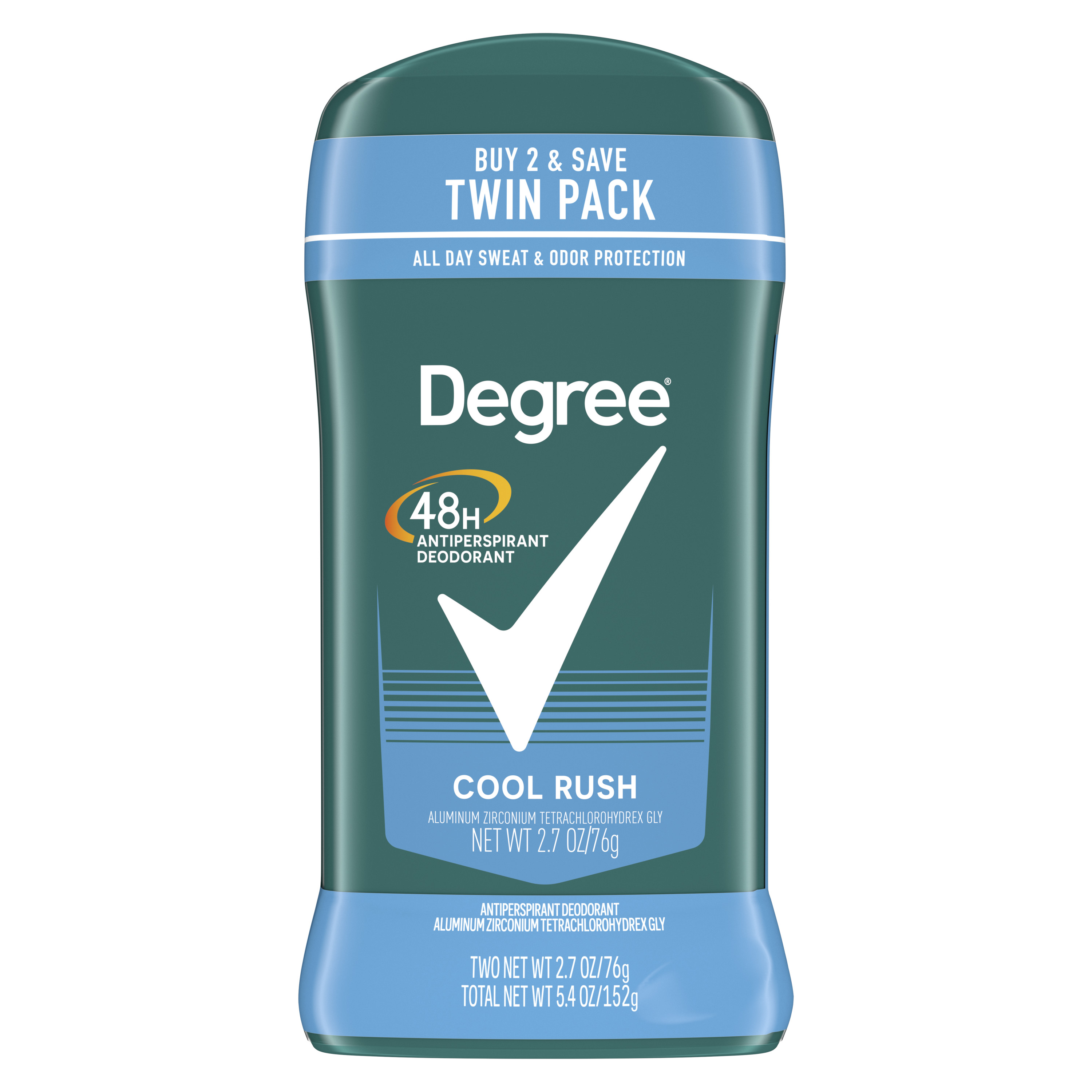 Order Degree Men Original Antiperspirant Deodorant - Cool Rush, 2.7 oz, 2 ct food online from Rite Aid store, CORNING on bringmethat.com