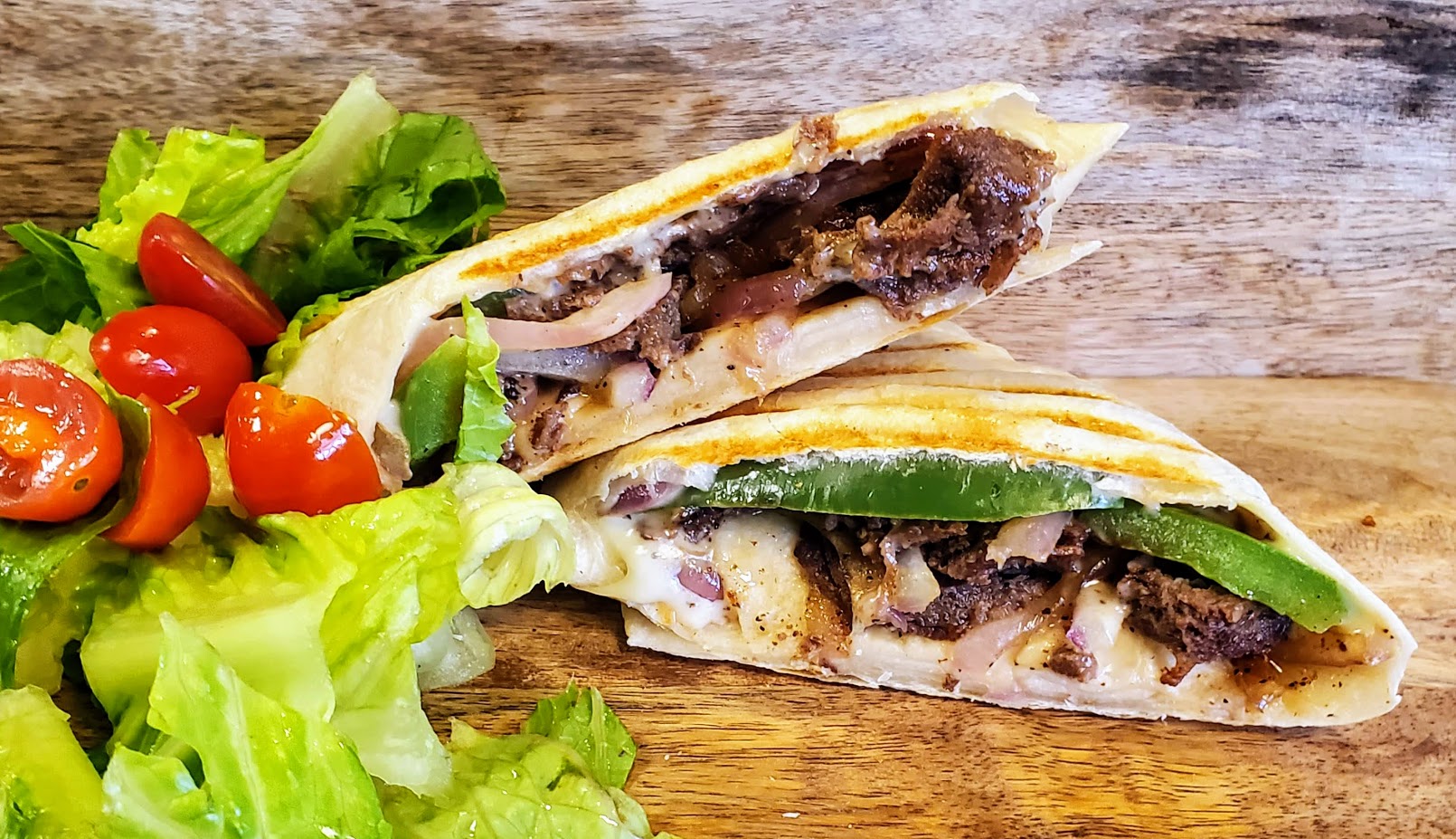 Order Philly Cheese Steak Wrap food online from Bleu Sage Cafe store, Thornton on bringmethat.com