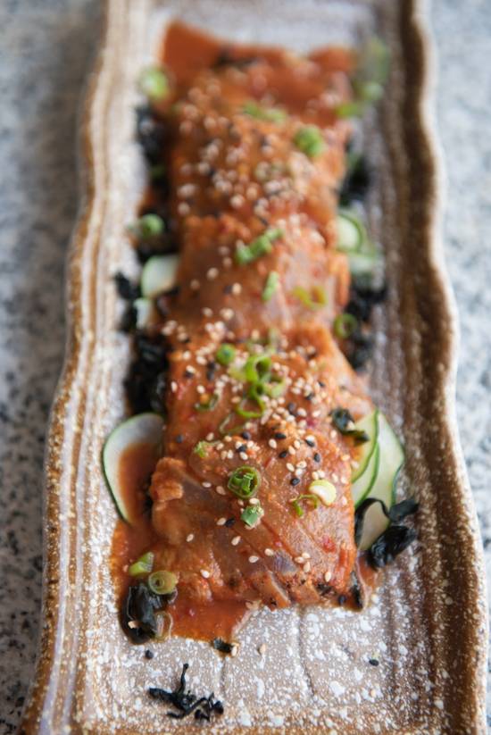 Order Tuna Tataki food online from Tsunami Japanese Restaurant store, North Charleston on bringmethat.com